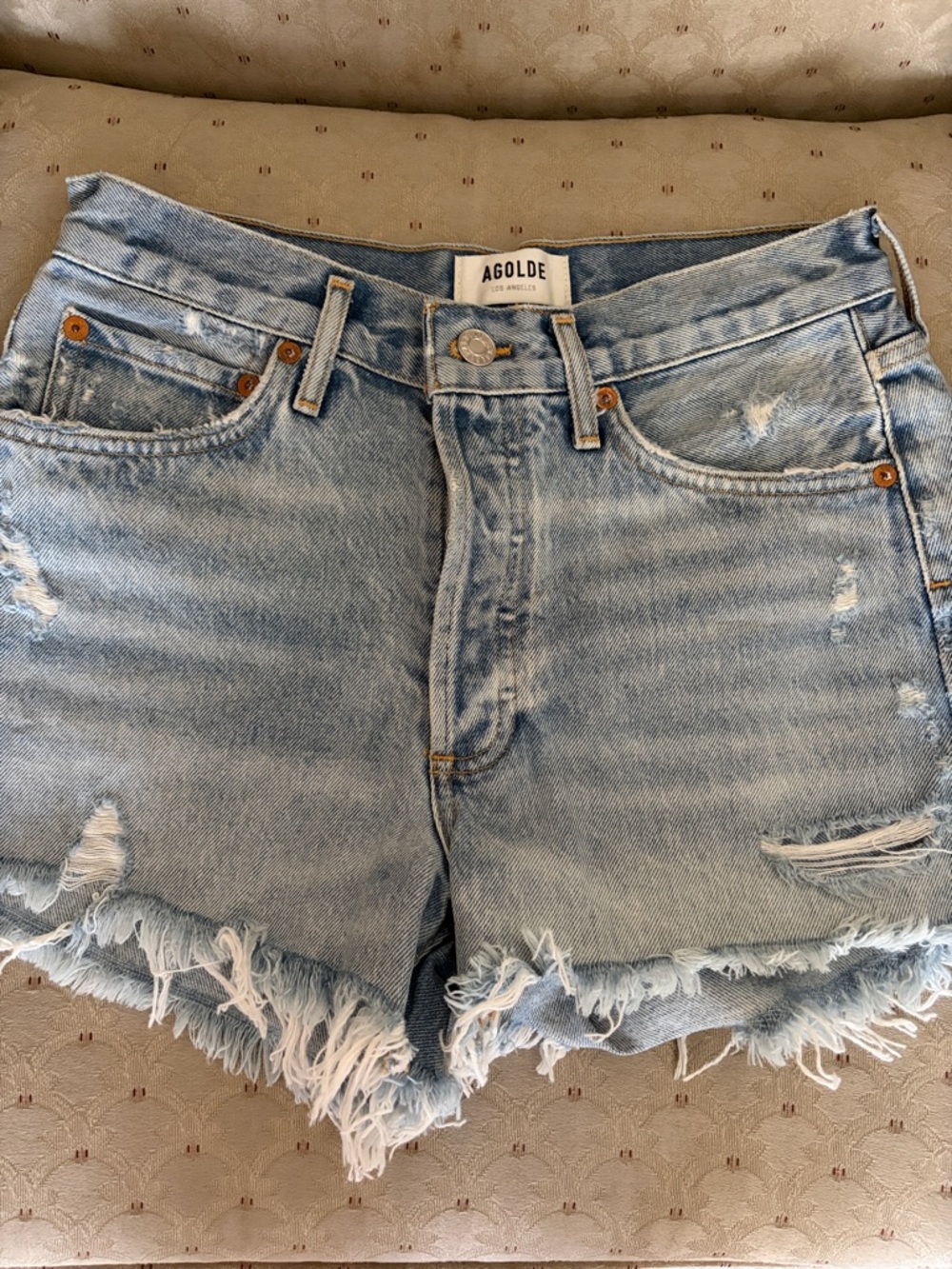 Gently worn! Women’s AGOLDE Raw Edge Denim Shorts | Size 25